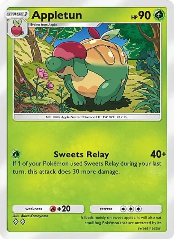 Appletun Rare rarity Eevee Grove Pokémon card price