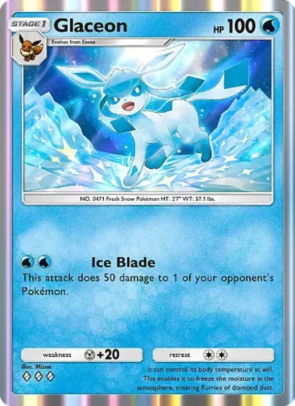 Glaceon Rare rarity Eevee Grove Pokémon card price
