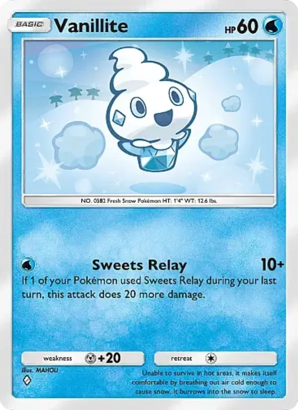 Vanillite Rare rarity Eevee Grove Pokémon card price