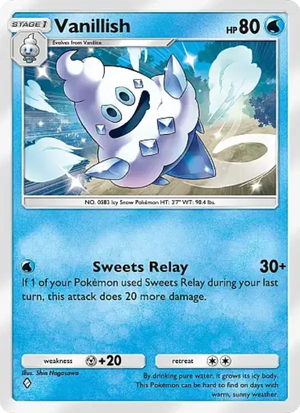 Vanillish Rare rarity Eevee Grove Pokémon card price