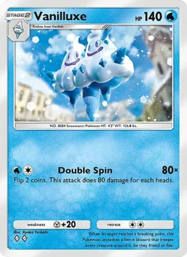 Vanilluxe Rare rarity Eevee Grove Pokémon card price
