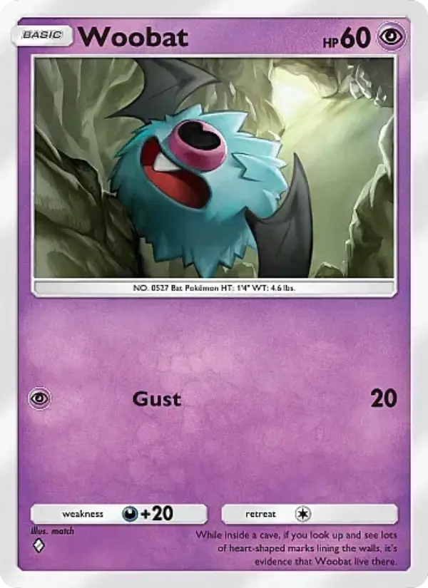 Woobat Rare rarity Eevee Grove Pokémon card price