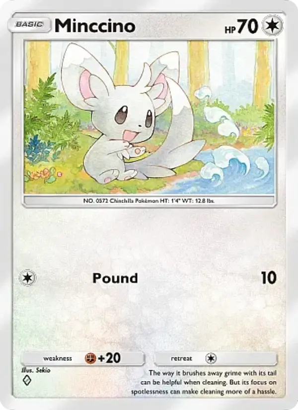 Minccino Rare rarity Eevee Grove Pokémon card price