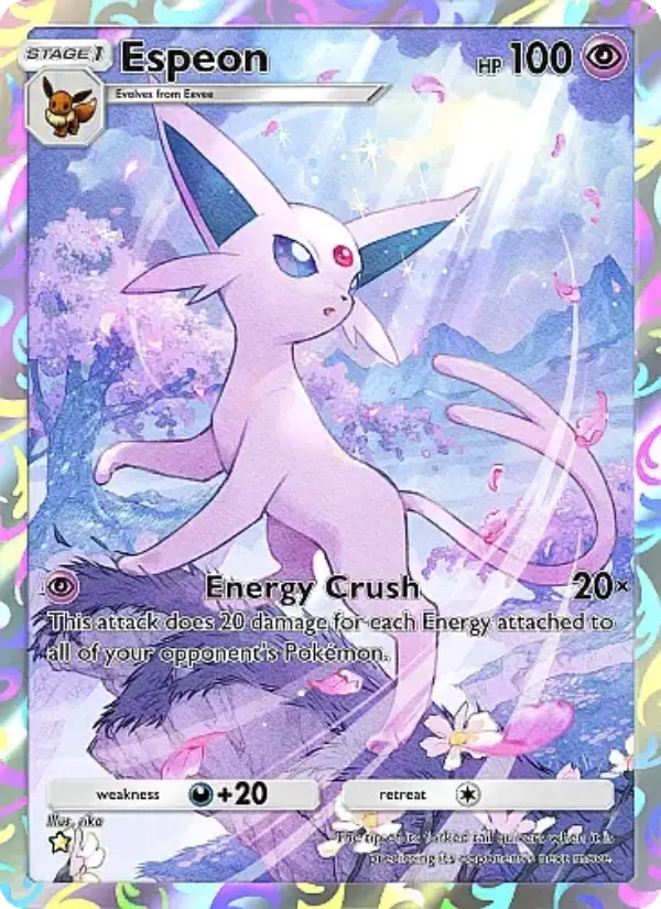Espeon Secret Rare rarity Eevee Grove Pokémon card price