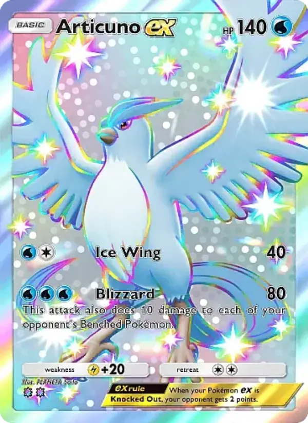Articuno ex Secret Rare rarity Eevee Grove Pokémon card price