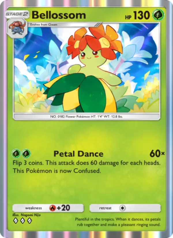 Bellossom Rare rarity Wisdom of Sea and Sky Pokémon card price