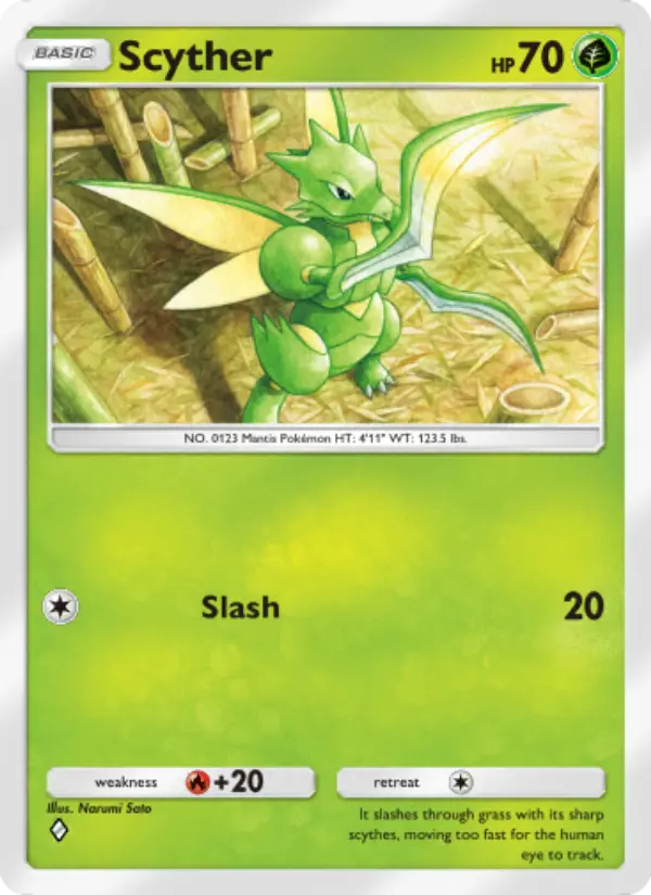 Scyther Rare rarity Wisdom of Sea and Sky Pokémon card price