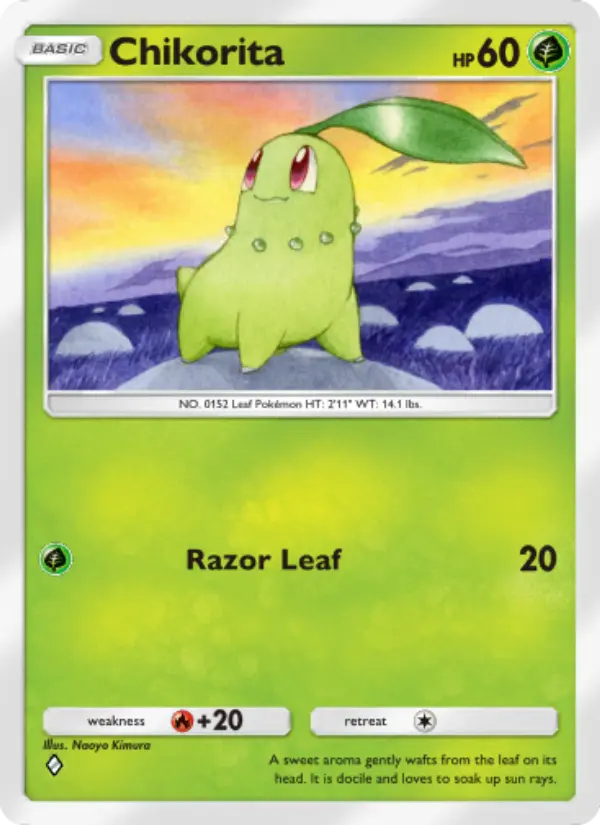 Chikorita Rare rarity Wisdom of Sea and Sky Pokémon card price
