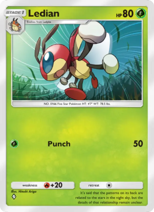Ledian Rare rarity Wisdom of Sea and Sky Pokémon card price