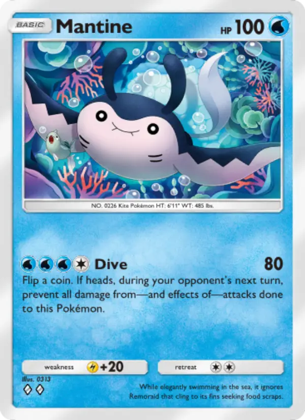 Mantine Rare rarity Wisdom of Sea and Sky Pokémon card price