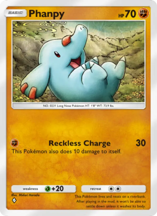 Phanpy Rare rarity Wisdom of Sea and Sky Pokémon card price