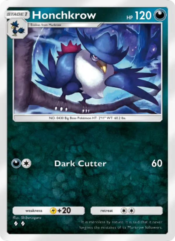 Honchkrow Rare rarity Wisdom of Sea and Sky Pokémon card price