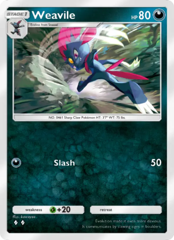 Weavile Rare rarity Wisdom of Sea and Sky Pokémon card price