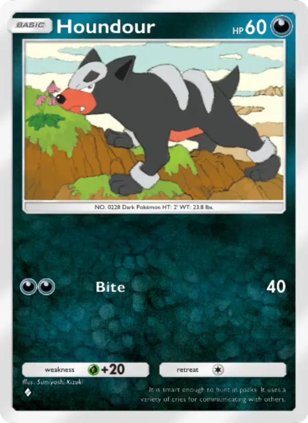 Houndour Rare rarity Wisdom of Sea and Sky Pokémon card price