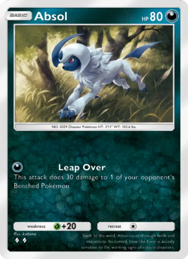 Absol Rare rarity Wisdom of Sea and Sky Pokémon card price