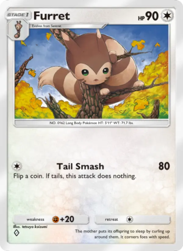 Furret Rare rarity Wisdom of Sea and Sky Pokémon card price