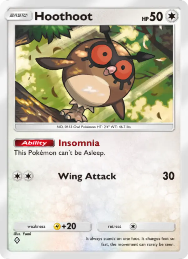 Hoothoot Rare rarity Wisdom of Sea and Sky Pokémon card price