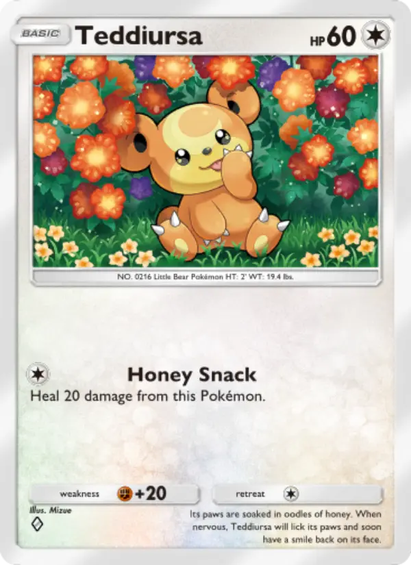 Teddiursa Rare rarity Wisdom of Sea and Sky Pokémon card price