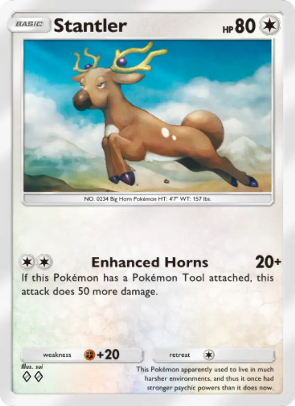 Stantler Rare rarity Wisdom of Sea and Sky Pokémon card price