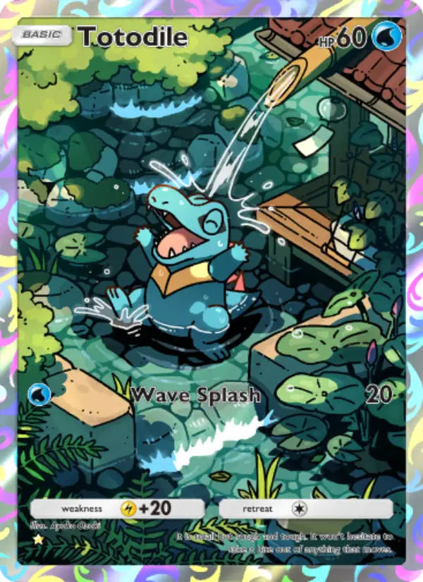 Totodile Secret Rare rarity Wisdom of Sea and Sky Pokémon card price