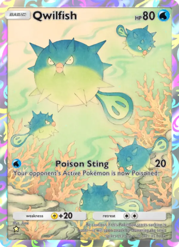 Qwilfish Secret Rare rarity Wisdom of Sea and Sky Pokémon card price