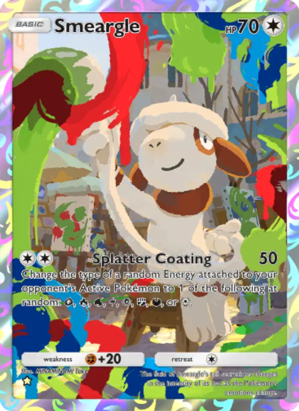 Smeargle Secret Rare rarity Wisdom of Sea and Sky Pokémon card price
