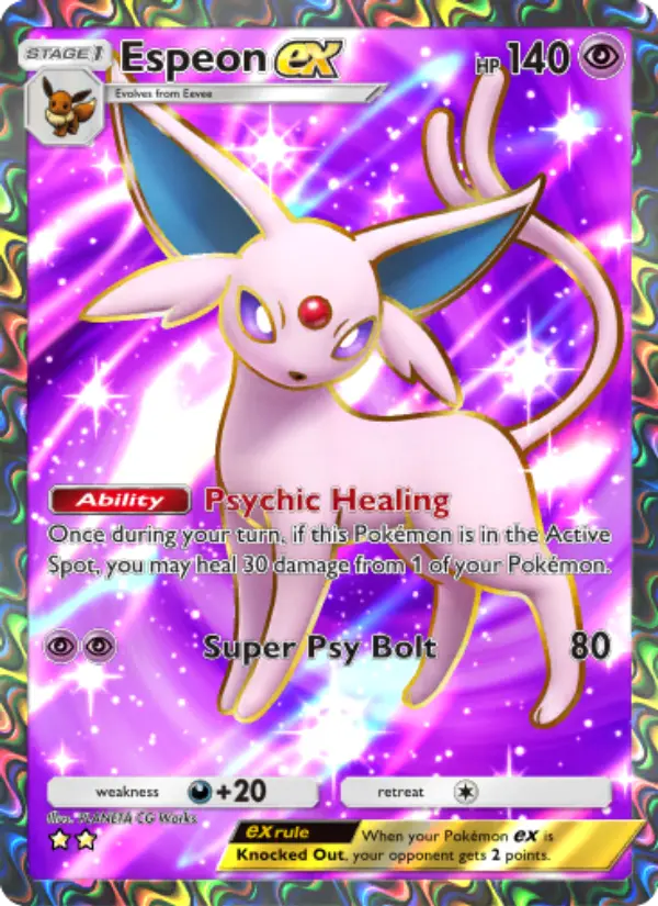 Espeon ex Secret Rare rarity Wisdom of Sea and Sky Pokémon card price