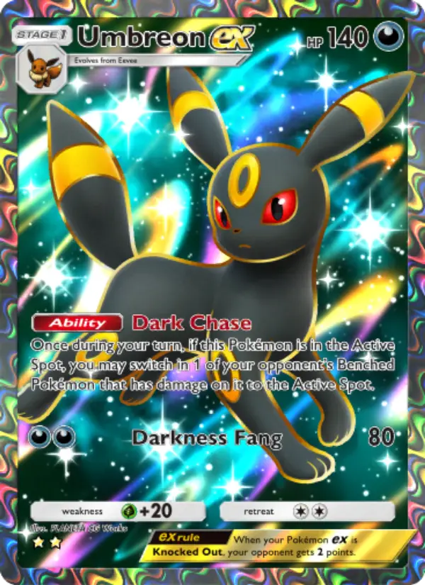 Umbreon ex Secret Rare rarity Wisdom of Sea and Sky Pokémon card price