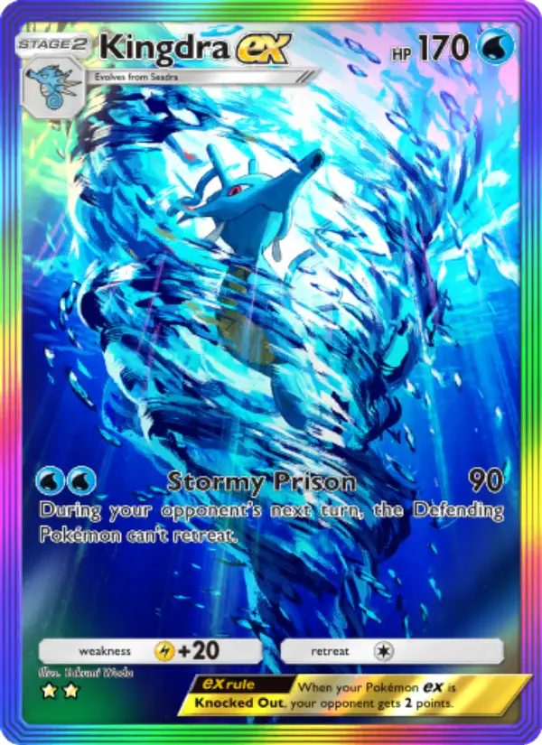 Kingdra ex Secret Rare rarity Wisdom of Sea and Sky Pokémon card price