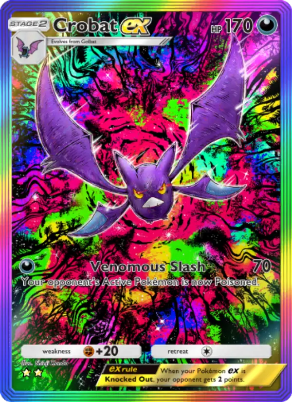 Crobat ex Secret Rare rarity Wisdom of Sea and Sky Pokémon card price