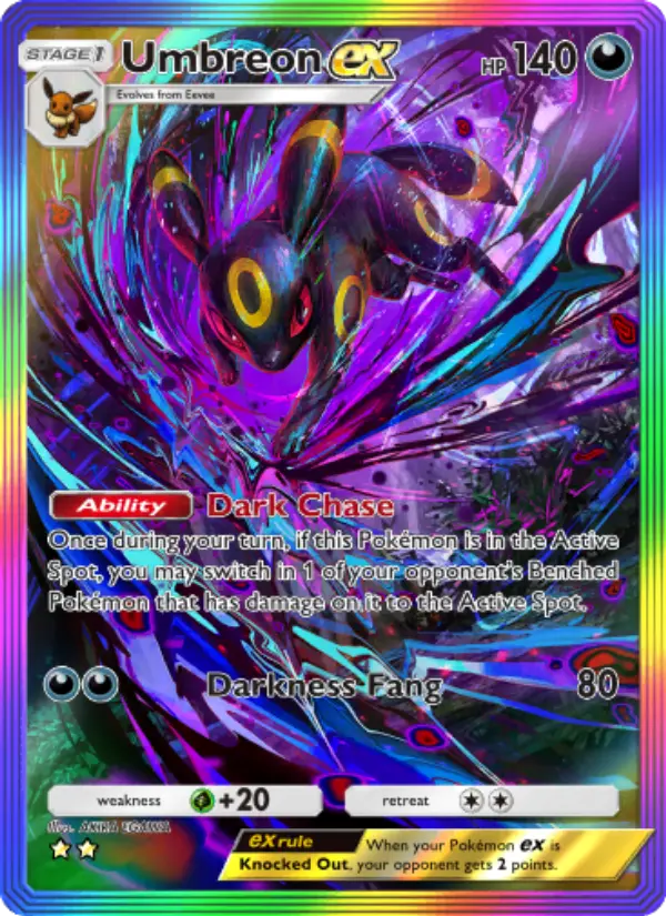 Umbreon ex Secret Rare rarity Wisdom of Sea and Sky Pokémon card price
