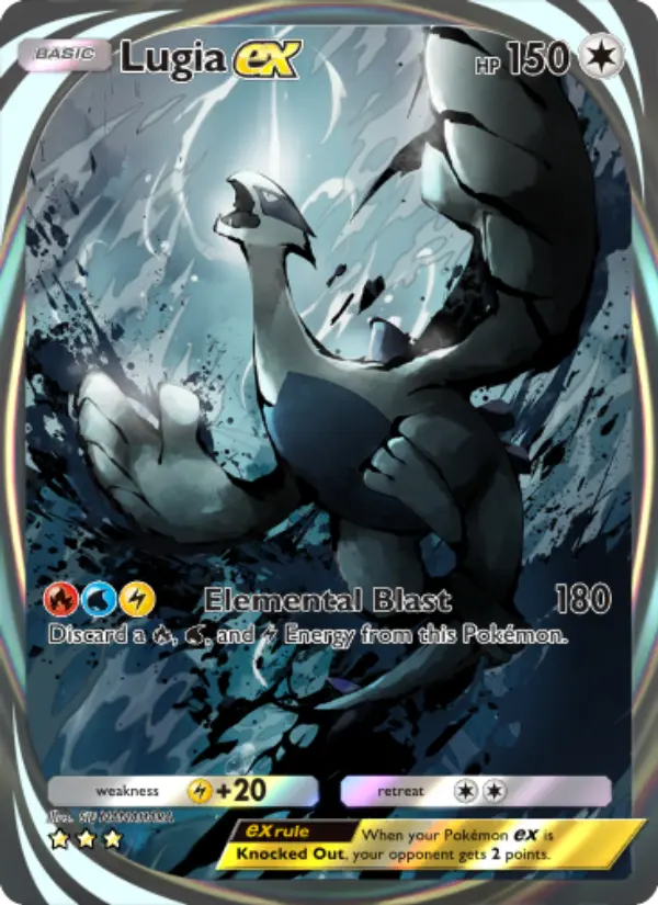 Lugia ex Secret Rare rarity Wisdom of Sea and Sky Pokémon card price