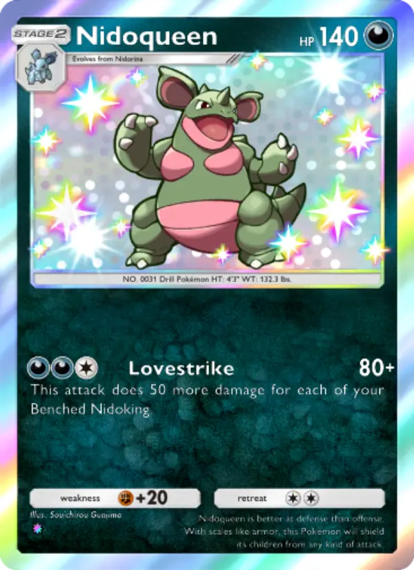 Nidoqueen Secret Rare rarity Wisdom of Sea and Sky Pokémon card price