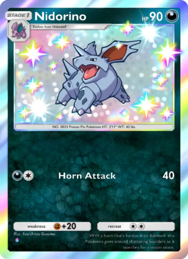 Nidorino Secret Rare rarity Wisdom of Sea and Sky Pokémon card price