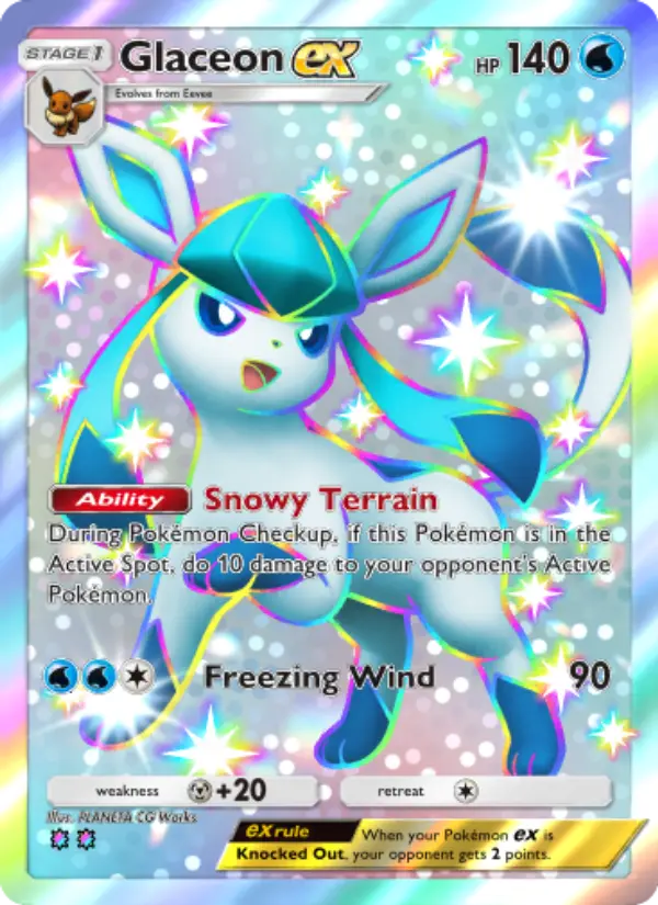 Glaceon ex Secret Rare rarity Wisdom of Sea and Sky Pokémon card price