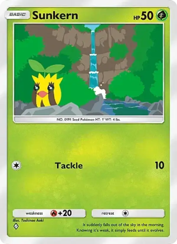 Sunkern Rare rarity Secluded Springs Pokémon card price