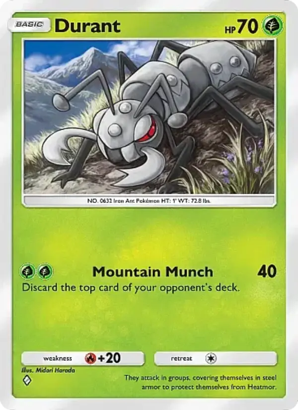 Durant Rare rarity Secluded Springs Pokémon card price