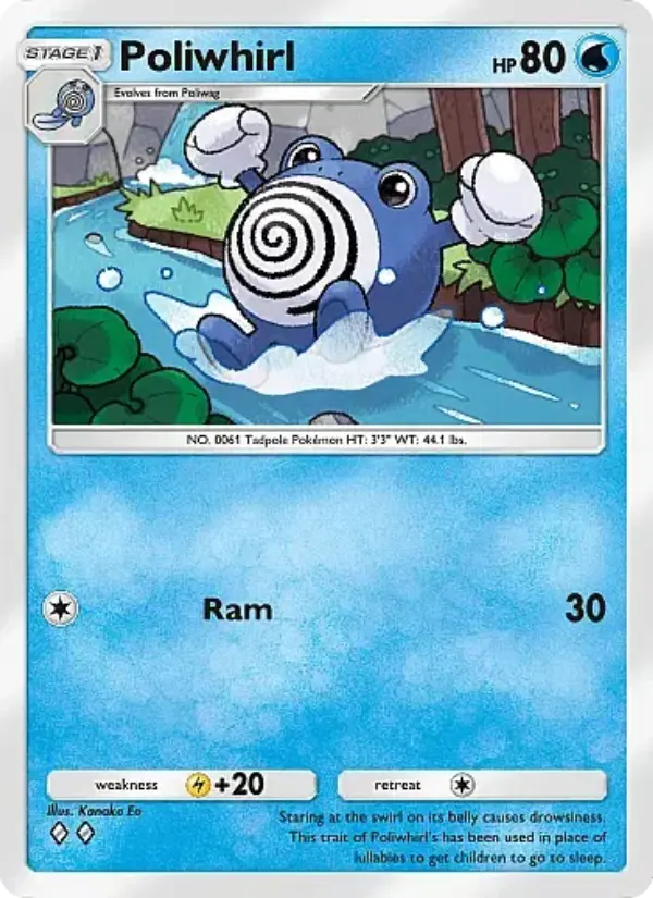 Poliwhirl Rare rarity Secluded Springs Pokémon card price