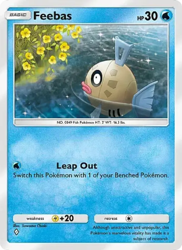 Feebas Rare rarity Secluded Springs Pokémon card price