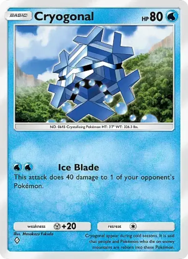 Cryogonal Rare rarity Secluded Springs Pokémon card price