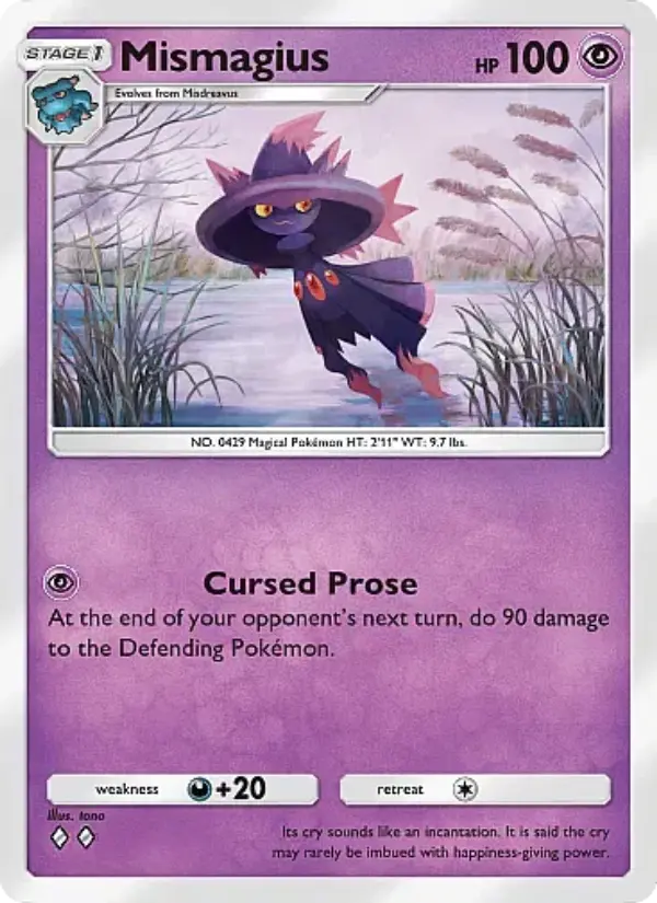 Mismagius Rare rarity Secluded Springs Pokémon card price