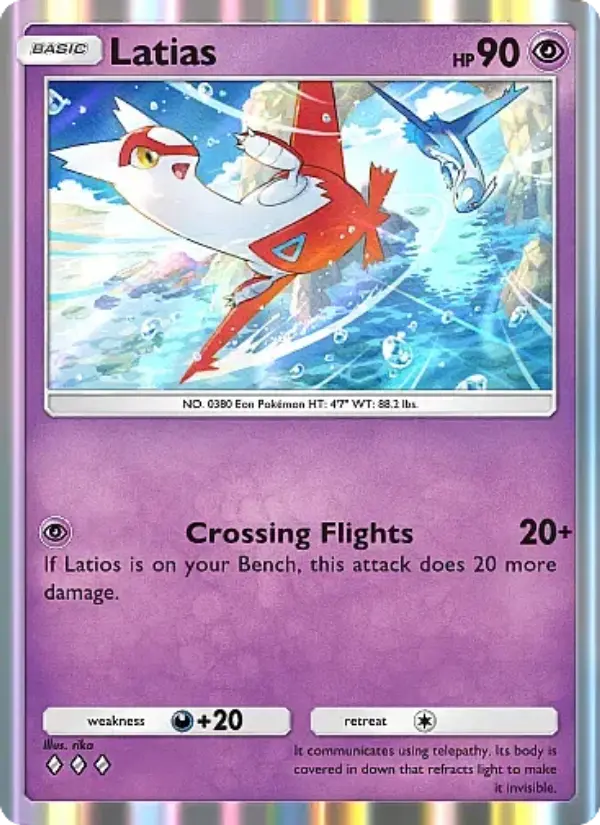 Latias Rare rarity Secluded Springs Pokémon card price