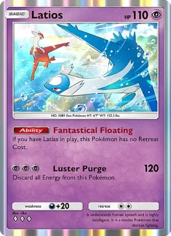 Latios Rare rarity Secluded Springs Pokémon card price