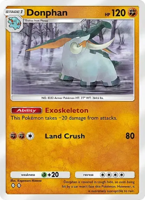 Donphan Rare rarity Secluded Springs Pokémon card price