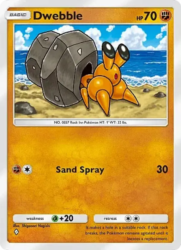 Dwebble Rare rarity Secluded Springs Pokémon card price
