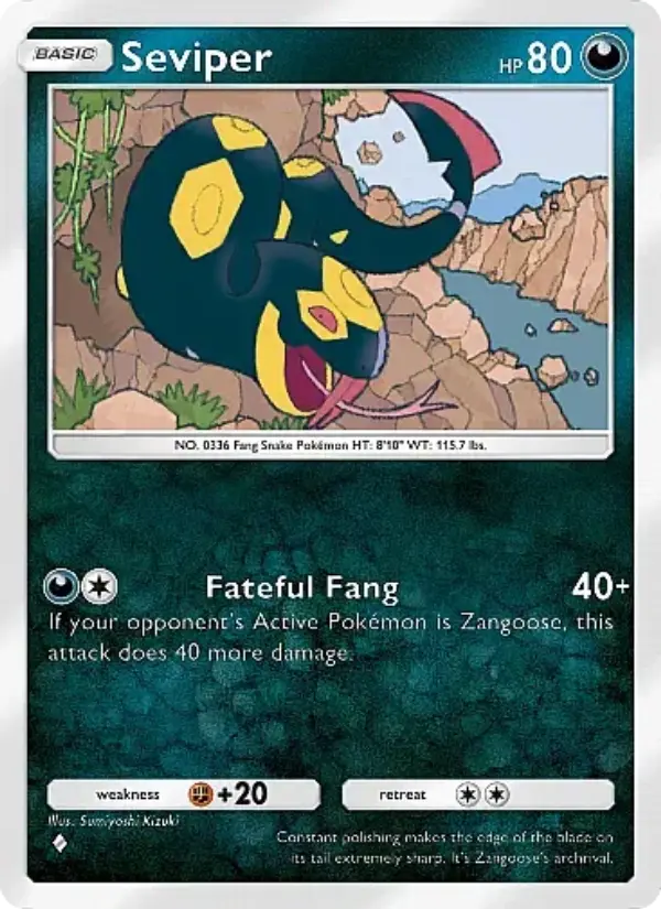 Seviper Rare rarity Secluded Springs Pokémon card price