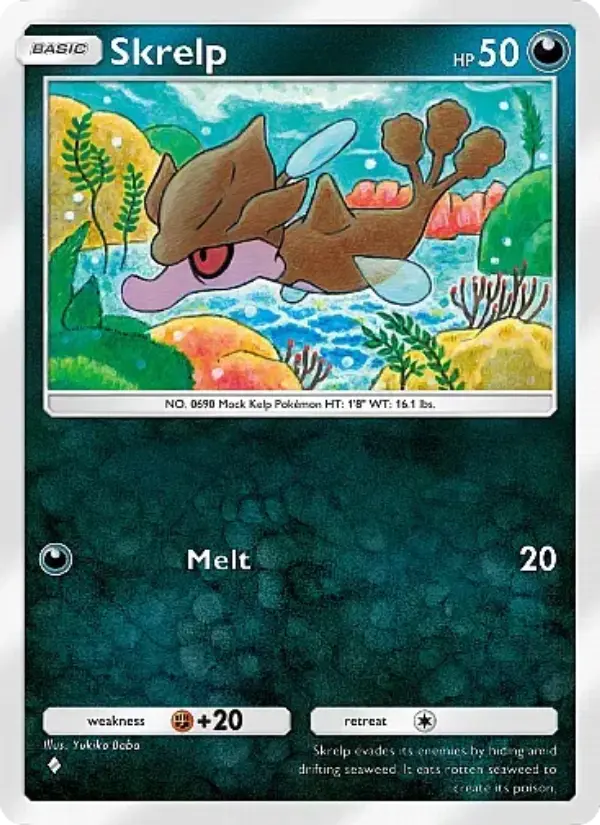 Skrelp Rare rarity Secluded Springs Pokémon card price