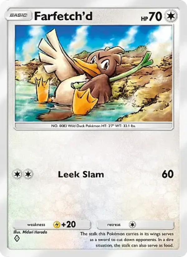 Farfetch'd Rare rarity Secluded Springs Pokémon card price