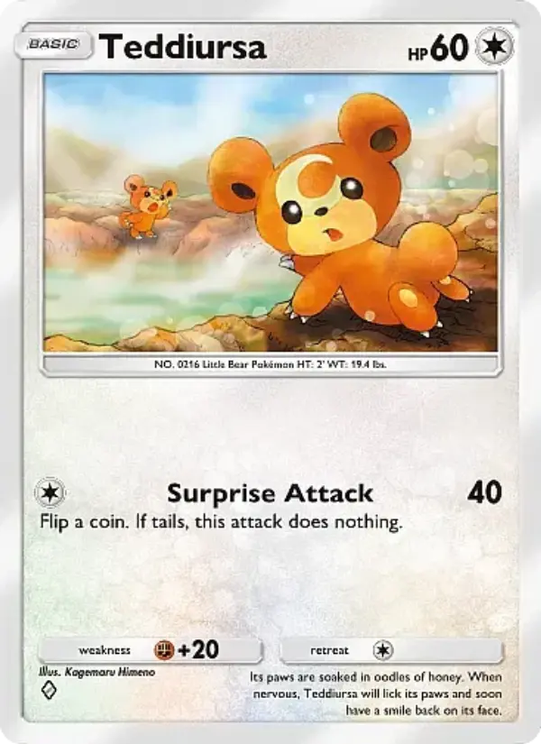 Teddiursa Rare rarity Secluded Springs Pokémon card price