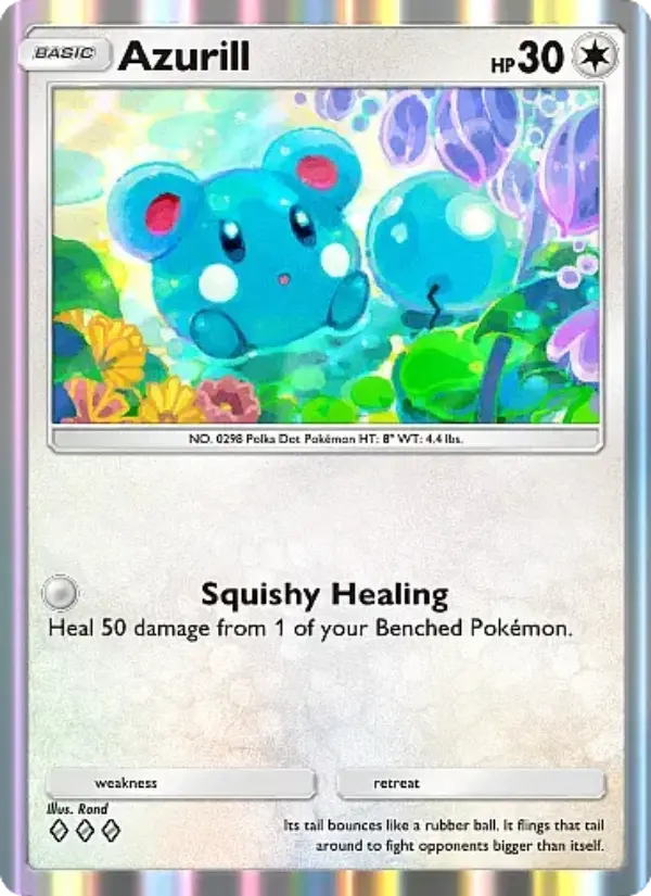 Azurill Rare rarity Secluded Springs Pokémon card price